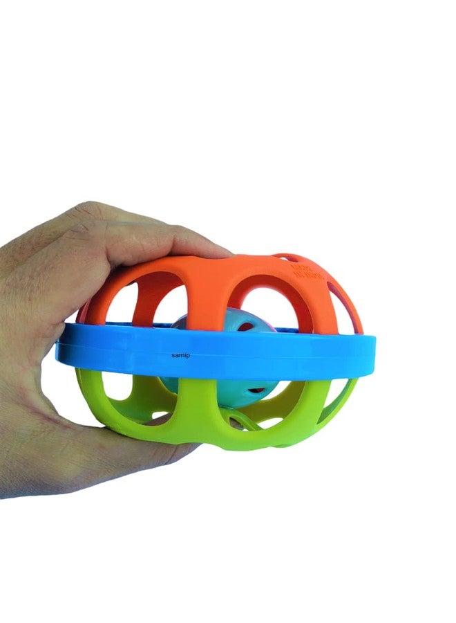 Samip Baby Teether Ball Biggii Ball Colourful Soft Ball Rattle Toy Sensory Teething Toys for Babies 3-12 Month Bath Toy Non-Toxic (Multicolour) - Image 2